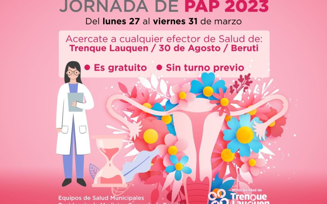 SEDES Y HORARIOS DE LA JORNADA DE PAP 2023 QUE SE HARÁ EN CENTROS DE SALUD DE TODO EL DISTRITO ENTRE EL LUNES 27 Y VIERNES 31 DE MARZO