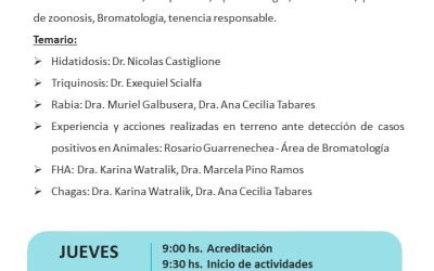 JORNADA DE ABORDAJE DE ZOONOSIS DE REGIÓN SANITARIA II, EL JUEVES 3 DE AGOSTO EN LA CASA DE LA HISTORIA Y LA CULTURA