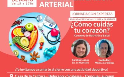 CONVERSATORIO CON PROFESIONALES DE LA SALUD Y ACTIVIDADES ORIENTADAS A LA PREVENCIÓN, EL PRÓXIMO VIERNES 17 DE MAYO POR EL DÍA DE LA HIPERTENSIÓN ARTERIAL