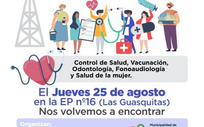 “ACORTANDO DISTANCIAS, ROMPIENDO BARRERAS”: REALIZARÁN CONTROLES DE SALUD Y PREVENCIÓN, ESTE JUEVES (25) EN LA ESCUELA Nº 16 DE LAS GUASQUITAS