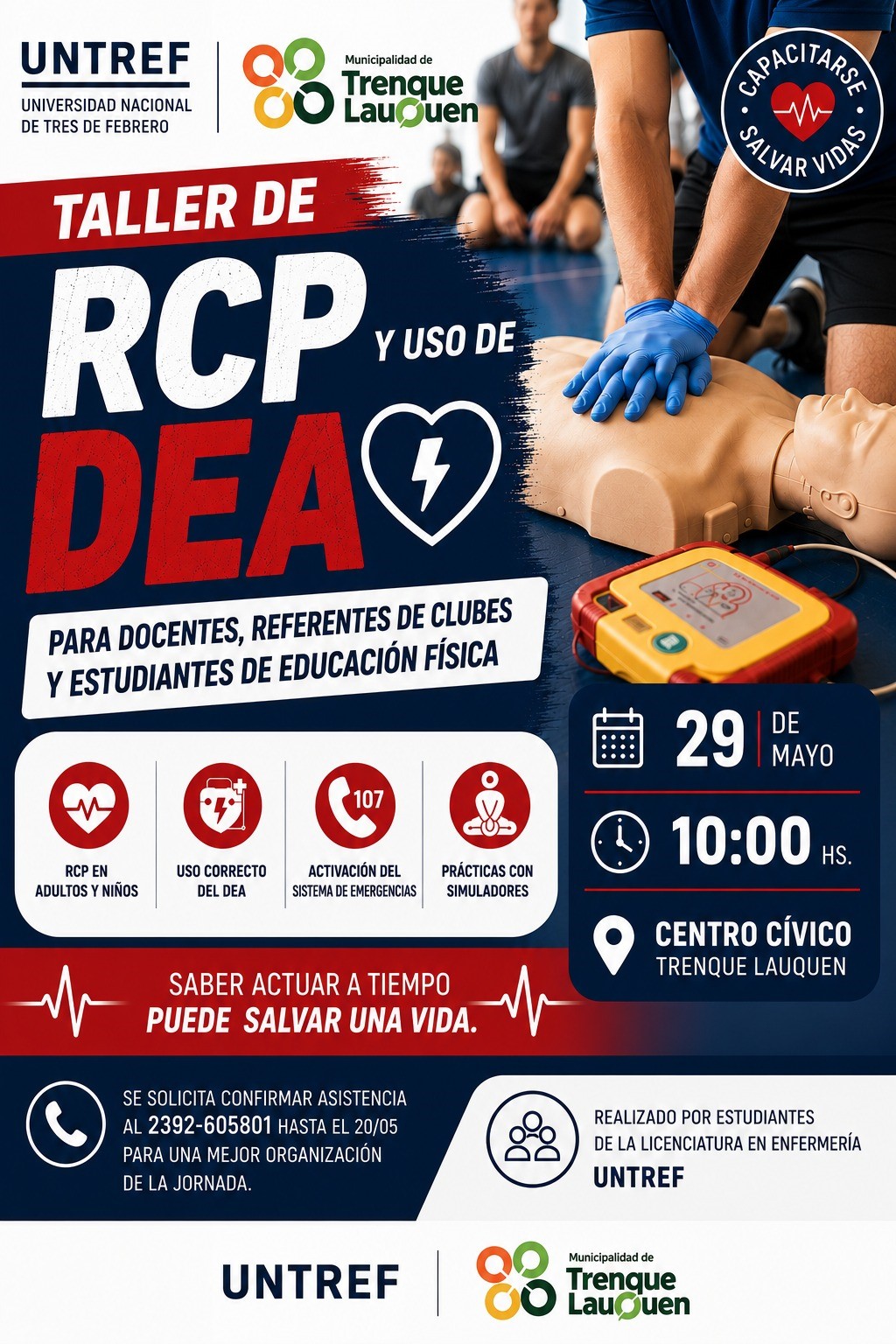 TALLER DE RCP Y USO DE DEA ORGANIZADO POR ESTUDIANTES DE LA ...