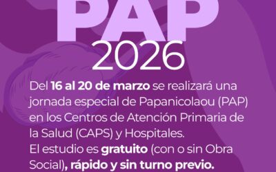 EL LUNES (16) INICIA LA SEMANA DE PREVENCIÓN CON PAP GRATUITOS EN HOSPITALES Y CENTROS DE SALUD MUNICIPALES