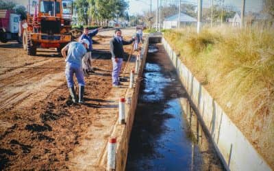 Limpieza de canales de desagüe pluvial