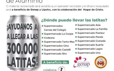 LANZAN UNA CAMPAÑA DE RECOLECCIÓN DE LATITAS DE ALUMINIO A BENEFICIO DE GENAP Y LIPOLCC: YA HAY 15 PUNTOS FIJOS DONDE DEJARLAS