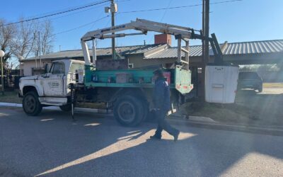 GARRÉ: COMENZARON LOS TRABAJOS DE REUBICACIÓN DE 37 LUMINARIAS ALTAS EN LOS ACCESOS A LA LOCALIDAD