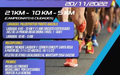EN UN CIRCUITO RECIENTEMENTE HOMOLOGADO, EL DOMINGO 20 DE NOVIEMBRE SE CORRERÁ LA MEDIA MARATÓN Y LA ÚLTIMA FECHA DEL TORNEO “SEIS CIUDADES”