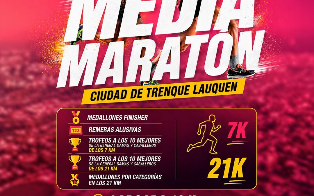 ÚLTIMOS DÍAS DE INSCRIPCIÓN PARA LA MEDIA MARATÓN QUE SERÁ EN TRENQUE LAUQUEN, EL DOMINGO 21 DE JUNIO