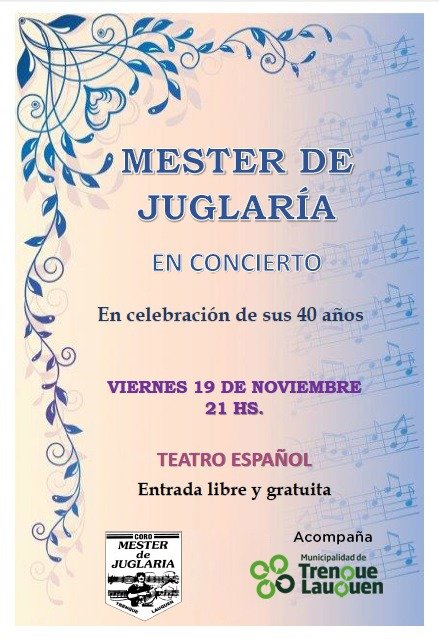 CON UN CONCIERTO EXCLUSIVO EN EL TEATRO ESPAÑOL, EL CORO MESTER DE JUGLARÍA CELEBRARÁ SUS 40 AÑOS DE VIDA