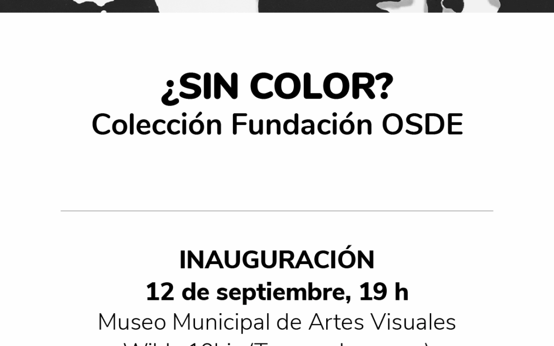 MUESTRA ¿SIN COLOR? Y CHARLA SOBRE GESTIÓN CULTURAL Y CURADURÍA INSTITUCIONAL, DOS PROPUESTAS DE LA FUNDACIÓN OSDE Y EL MUMAV