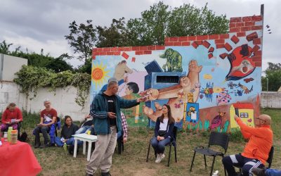 MES DE LA SALUD MENTAL: QUEDÓ INAUGURADO EL MURAL PINTADO POR USUARIOS/AS Y MURALISTAS LOCALES EN EL SUM CHIQUITO TELLO