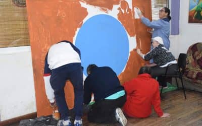 INAUGURACIÓN DE UN MURAL Y CENAS DE CIERRE DE AÑO PARA EL HOGAR CUMEN CHE Y CENTRO DE DÍA