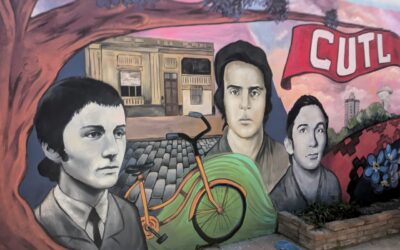 EL MUNICIPIO RESTAURÓ EL MURAL QUE RECUERDA A LOS TRES ESTUDIANTES DE MEDICINA QUE VIVÍAN EN LA CASA DEL ESTUDIANTE DE LA PLATA, DETENIDOS DESAPARECIDOS EN 1977