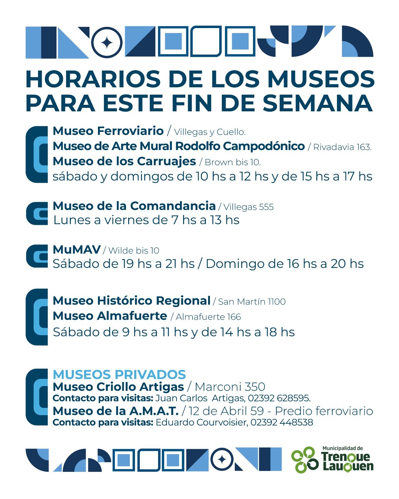 LOS MUSEOS DE LA CIUDAD CAMBIAN SUS HORARIOS POR EL FIN DE SEMANA LARGO ...