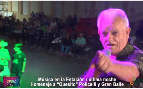 LA ÚLTIMA NOCHE DE MÚSICA EN LA ESTACIÓN 2023 HOMENAJEÓ A QUESITO POLICELLI, QUIEN DESPUÉS DE CASI 40 AÑOS SE DESPIDIÓ DE LOS ESCENARIOS