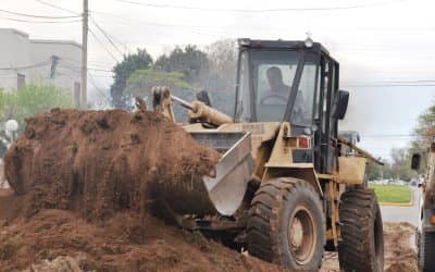 Se realizan trabajos de nivelación de ramblas, cordón cuneta y pluviales