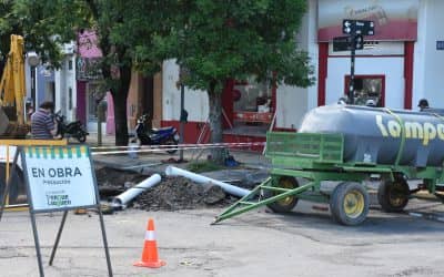RETOMAN EL TRABAJO DE RECAMBIO DE UN TRAMO EN LA RED DOMICILIARIA DE CLOACAS