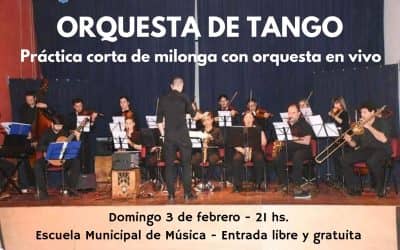LA PRIMERA PRESENTACIÓN DEL AÑO DE LA ORQUESTA DE TANGO SERA AL AIRE LIBRE Y CON BAILE