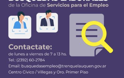 NUEVAS BÚSQUEDAS LABORALES EN LA OFICINA DE SERVICIOS PARA EL EMPLEO