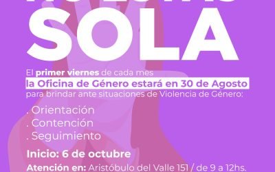 EL PRIMER VIERNES DE CADA MES LA OFICINA DE GÉNERO ATENDERÁ EN 30 DE AGOSTO: DARÁ ORIENTACIÓN Y CONTENCIÓN ANTE SITUACIONES DE VIOLENCIA