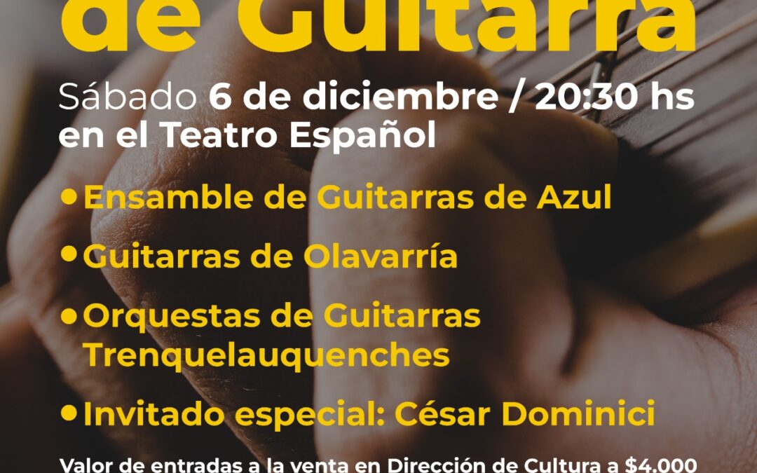 “1º ENCUENTRO DE ORQUESTAS DE GUITARRA”, ESTE SÁBADO (6) EN EL TEATRO ESPAÑOL