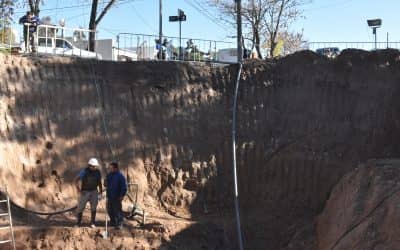 EL MUNICIPIO FINALIZÓ EN EL TIEMPO PREVISTO LA IMPORTANTE OBRA DE RECAMBIO DEL COLECTOR CLOACAL EN 400 METROS DE LA CALLE CHAUMEIL