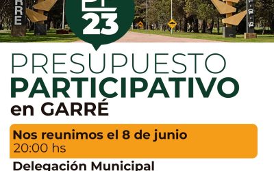 GARRÉ: ESTE JUEVES HABRÁ UNA REUNIÓN POR LA IMPLEMENTACIÓN DEL PRESUPUESTO PARTICIPATIVO