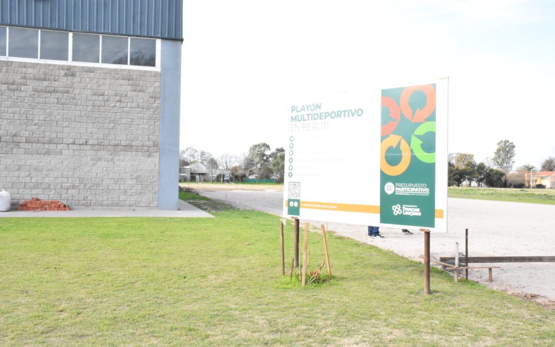 BERUTI: AVANZA LA OBRA DEL PLAYÓN MULTIDEPORTIVO, GANADORA DEL PRESUPUESTO PARTICIPATIVO