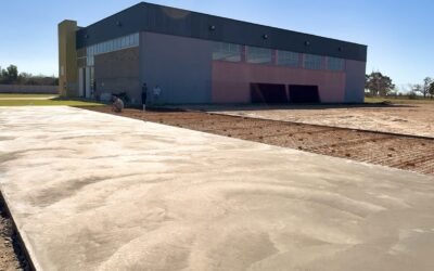 BERUTI: COMENZARON A LLENARSE LOS PAÑOS DE HORMIGÓN EN EL PLAYÓN MULTIDEPORTIVO, OBRA GANADORA DEL PRESUPUESTO PARTICIPATIVO