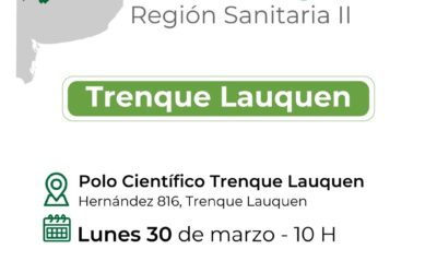 SALUD: CON LA PRESENCIA DEL MINISTRO DE SALUD BONAERENSE, TRENQUE LAUQUEN SERÁ SEDE DEL PRECOSAPRO REGIÓN SANITARIA II EL PRÓXIMO LUNES (30)