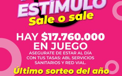 PREMIOS ESTÍMULO: EL VIERNES 19 DE DICIEMBRE SE REALIZARÁ EL ÚLTIMO SORTEO DEL AÑO, SALE O SALE