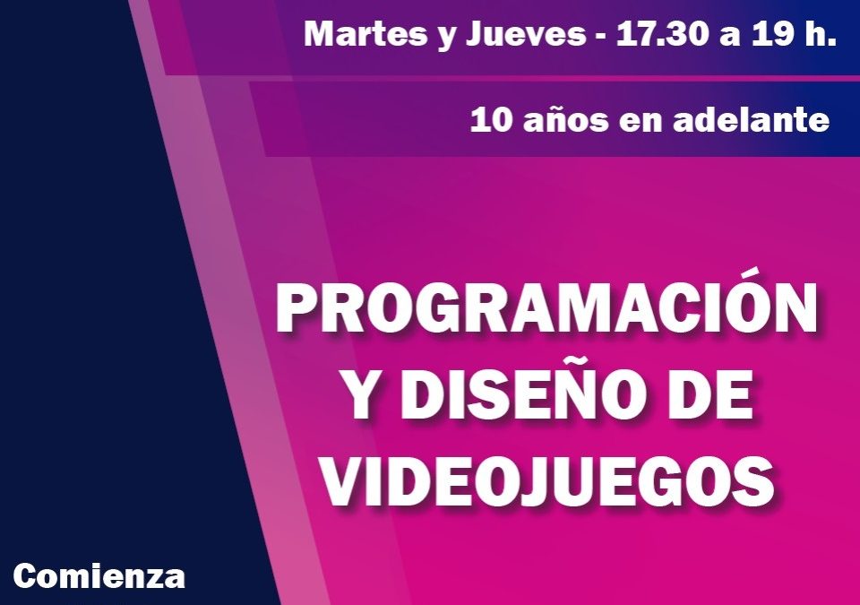 TALLER DE PROGRAMACIÓN Y VIDEOJUEGOS PARA NIÑOS Y NIÑAS A PARTIR DE LOS 10 AÑOS, UNA NUEVA PROPUESTA DEL POLO CIENTÍFICO TECNOLÓGICO