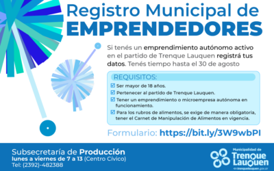 EL MUNICIPIO ABRIÓ EL REGISTRO MUNICIPAL DE EMPRENDEDORES