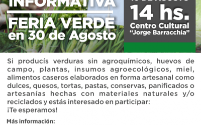 Reunión informativa para organizar «Feria Verde» en 30 de Agosto
