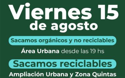 ESTE VIERNES (15), DÍA NO LABORABLE, EL SERVICIO DE RECOLECCIÓN DE RESIDUOS SE PRESTARÁ DE MANERA NORMAL EN LA CIUDAD CABECERA