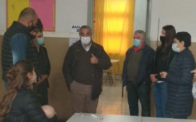 EL INTENDENTE RECORRIÓ LA OBRA DEL INSTITUTO Nº 40 Y SE REUNIÓ CON AUTORIDADES PARA AVANZAR EN UN PROYECTO MÁS AMBICIOSO