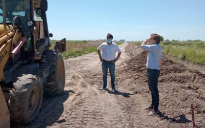 BERUTI: RECORRIDA DEL INTENDENTE INTERINO, ESTEBAN VIDAL, POR LA OBRA DEL CANAL DE DESAGUES PLUVIALES, Y REUNIONES CON VECINOS