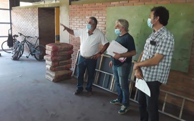 EL INTENDENTE Y EL SUBSECRETARIO DE OBRAS PÚBLICAS VOLVIERON A RECORRER ESCUELAS Y EL POLO AMBIENTAL PARA INSPECCIONAR EL AVANCE DE LAS OBRAS