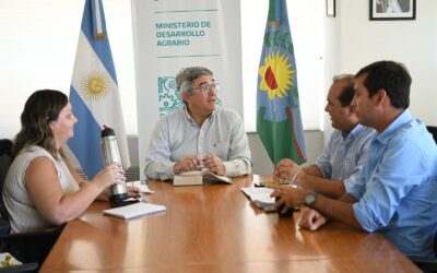 EL INTENDENTE REPASÓ CON EL MINISTRO DE DESARROLLO AGRARIO LOS PROGRAMAS PROVINCIALES Y LE PIDIÓ POR LA REACTIVACIÓN DE DOS OBRAS DE CAMINOS RURALES