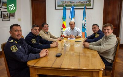 EL INTENDENTE FRANCISCO RECOULAT RECIBIÓ A AUTORIDADES DEL MINISTERIO DE SEGURIDAD DE LA PROVINCIA