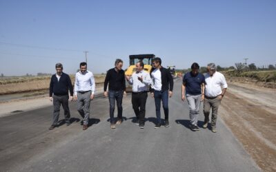 RECORRIDA POR LAS OBRAS DE LA RUTA DEL CEREAL: EL INTENDENTE ACOMPAÑÓ AL MINISTRO GABRIEL KATOPODIS EN GIRODÍAS