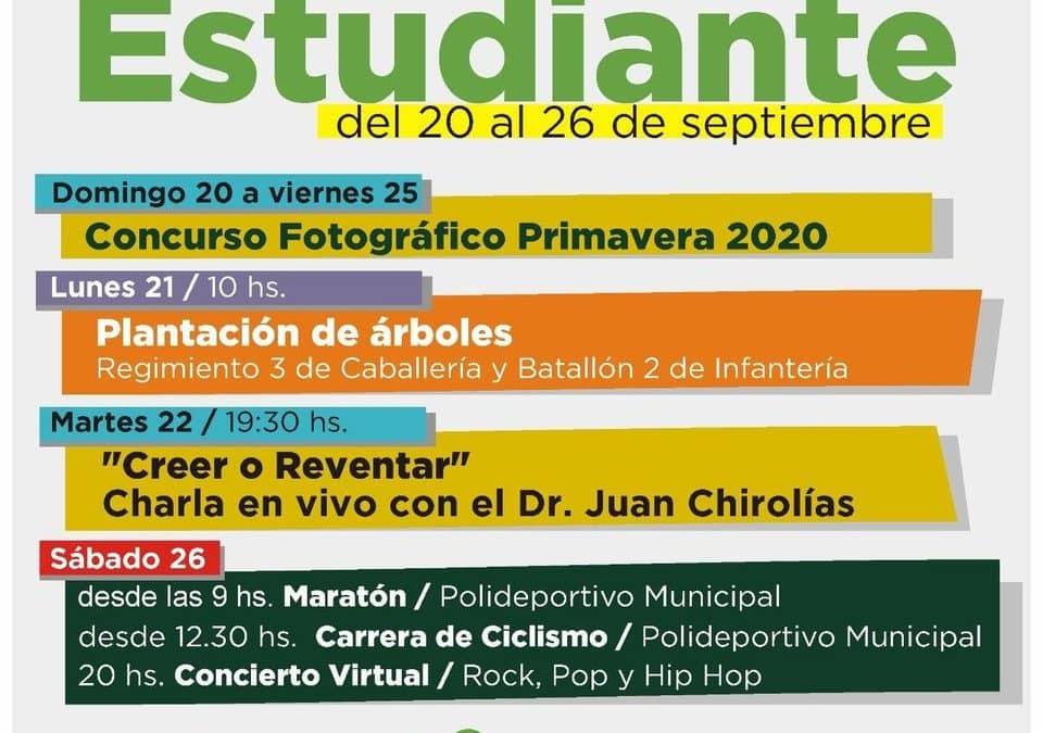 SEMANA DEL ESTUDIANTE: ESTA TARDE SIGUEN LAS ACTIVIDADES CON UNA CHARLA EN VIVO SOBRE LOS EFECTOS DE LA PANDEMIA, EN ESPECIAL EN LOS JÓVENES