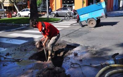 Se reparó una rotura en caño de la red de agua