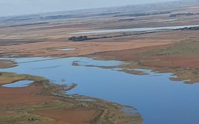 EL INTENDENTE INTERINO SOBREVOLÓ PARTE DE LA REGIÓN PARA CONSTATAR EL COMPORTAMIENTO DE LOS CANALES QUE DESEMBOCAN EN EL BAJO DE SAN RICARDO