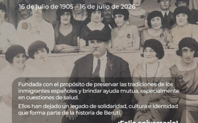 BERUTI: HOY SE CONMEMORA EL 121º ANIVERSARIO DE LA FUNDACIÓN DE LA SOCIEDAD ESPAÑOLA DE SOCORROS MUTUOS