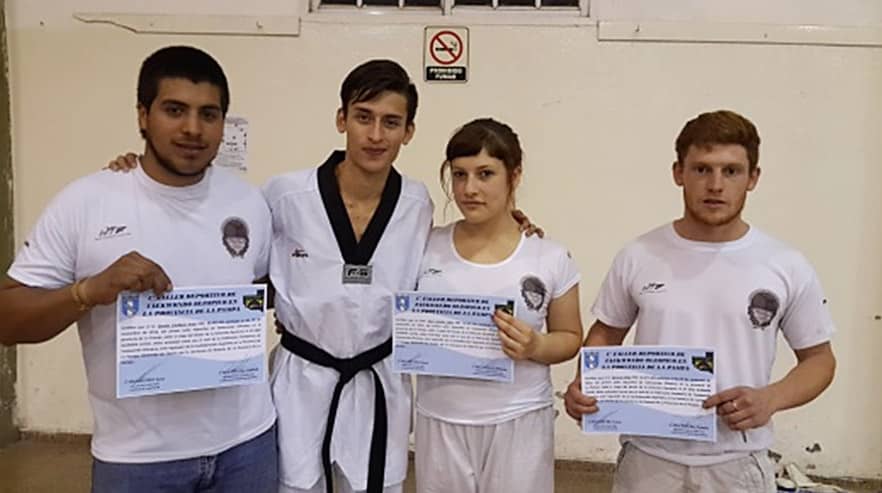 Alumnos deTaekwondo del Chiquito Tello participaron de un Taller en La Pampa