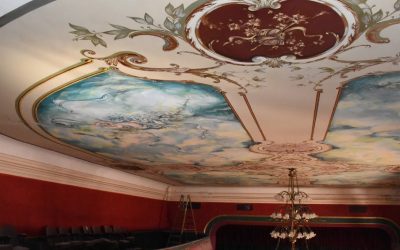 TEATRO ESPAÑOL: YA SE TERMINÓ DE RESTAURAR EL TECHO DE LA SALA Y EL MUNICIPIO AVANZA A BUEN RITMO CON LA OBRA DE REMODELACIÓN