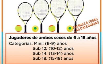 MAÑANA (VIERNES) CIERRA LA INSCRIPCIÓN EN LA OFICINA DE DEPORTES PARA PARTICIPAR DEL JUNIOR DE TENIS