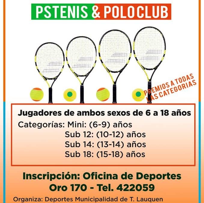 MAÑANA (VIERNES) CIERRA LA INSCRIPCIÓN EN LA OFICINA DE DEPORTES PARA PARTICIPAR DEL JUNIOR DE TENIS