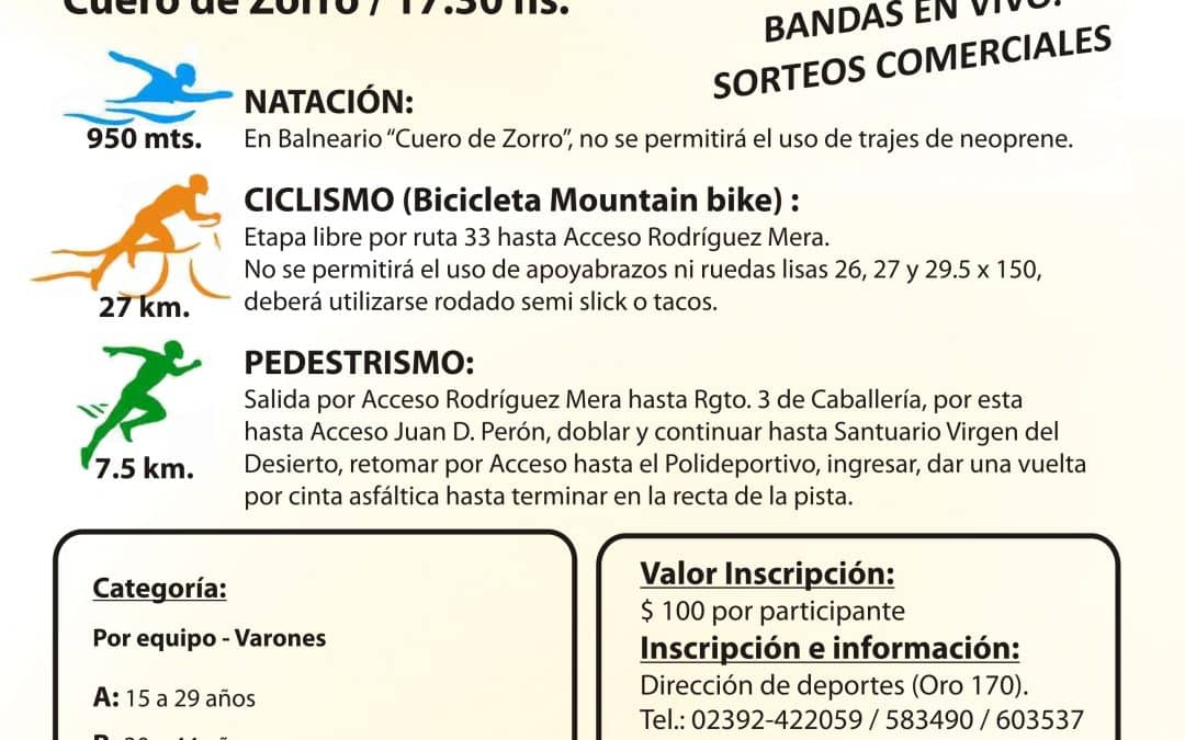 La Dirección de Deportes realizará el primer Triatlón 2017