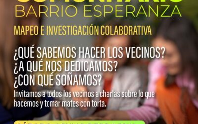 SE VIENE ESTE SÁBADO UN TALLER COMUNITARIO EN EL CIC DEL BARRIO ESPERANZA SOBRE INVESTIGACIÓN SOCIAL Y ARTE